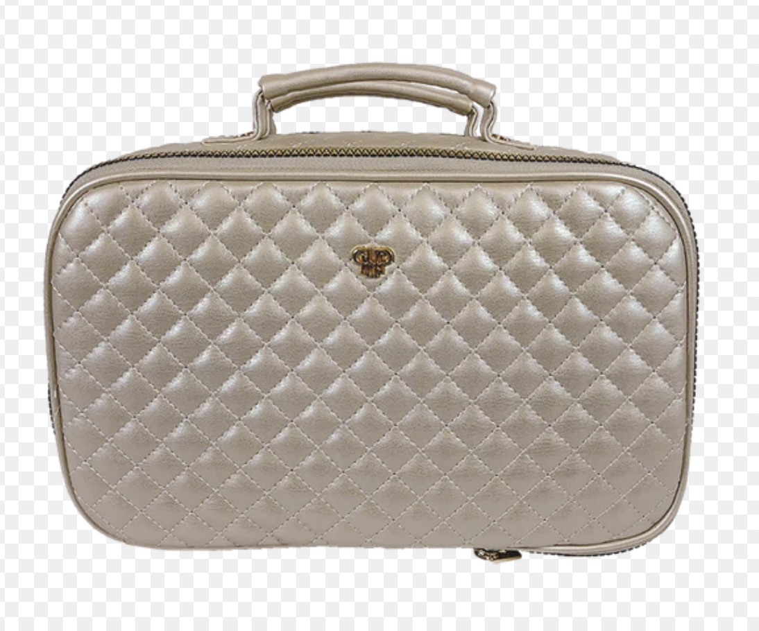 PurseN Getaway Toiletry Case Pearl Quilted