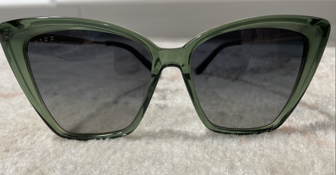 Diff Becky II Sunglasses Sage Crystal G15 Gradient