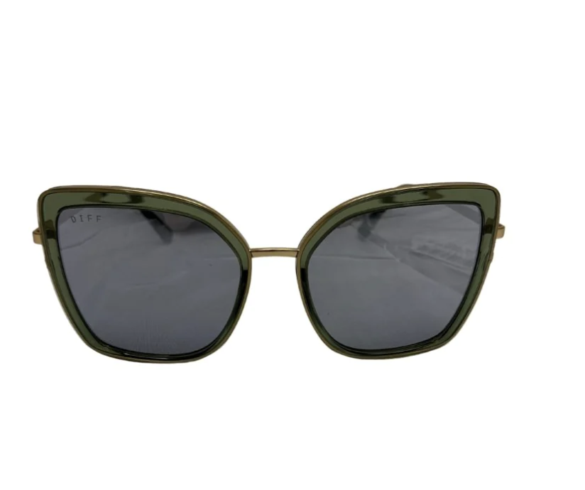 Diff Clarisse Sunglasses Sage Crystal Grey