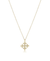 E Newton 16" Necklace Gold Classic Beaded Signature Cross Encompass