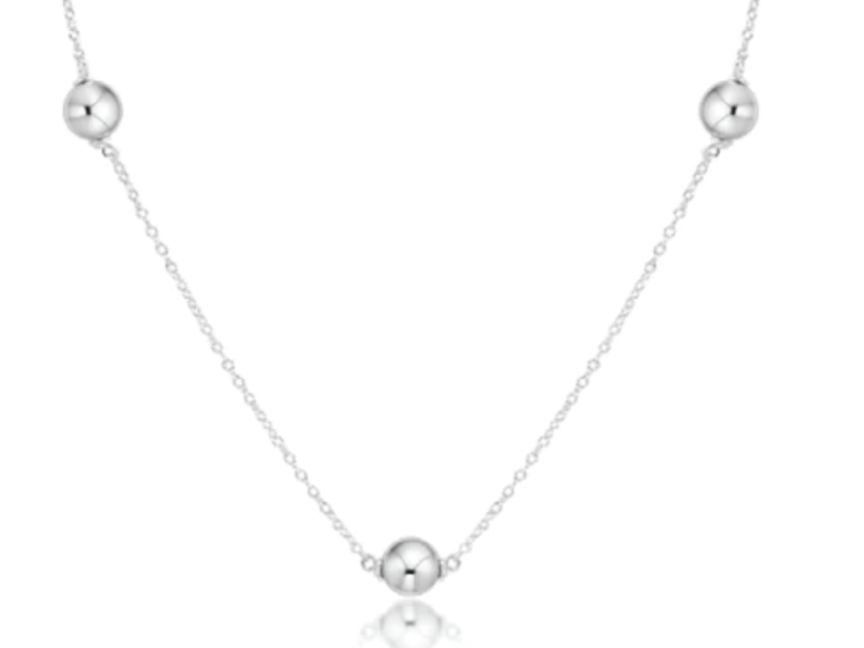 E Newton 17" Joy Simplicity Chain Sterling 6mm Bead.