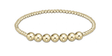 E Newton Classic Gold Beaded Bliss 3mm Bead Bracelet 6mm Gold.