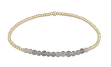 E Newton Gold Bliss 2mm Bead Bracelet Labradorite