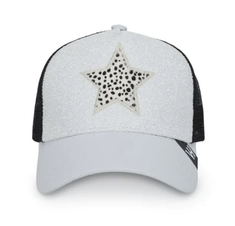 Vintage Havana Lucky White/Black Hat Cheetah Star