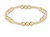 E Newton Extends Classic Joy pattern 6mm Bead Bracelet Gold