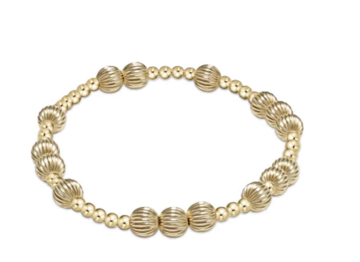 E Newton Hope Unwritten Dignity 5mm Bead Bracelet Gold