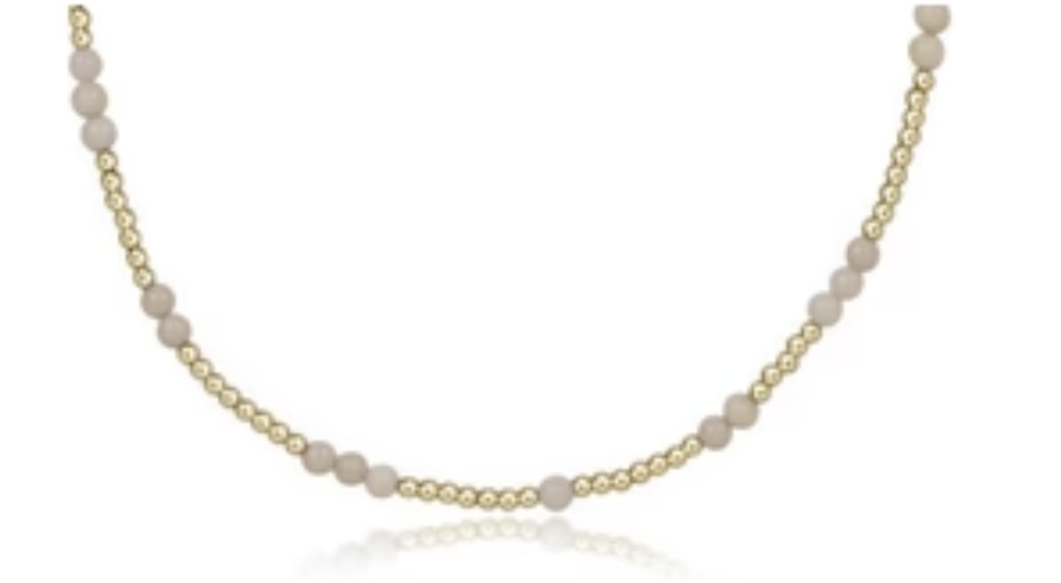 E Newton 15" Choker Hope Unwritten Gemstone Riverstone