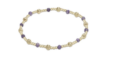 E Newton Dignity Sincerity Pattern 4mm Bead Bracelet Amethyst