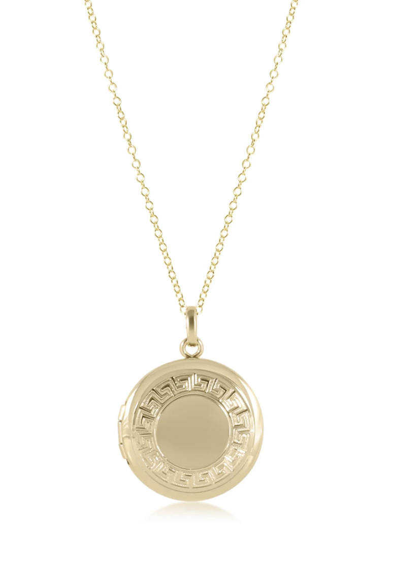 E Newton 16" Necklace Gold Cherish Small Gold Locket