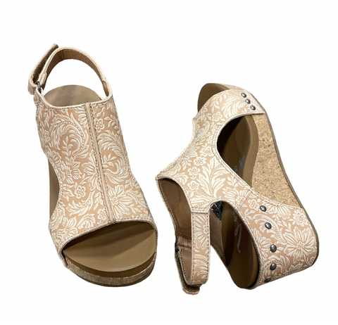 Very G Isabella Tooled Sandal Nude