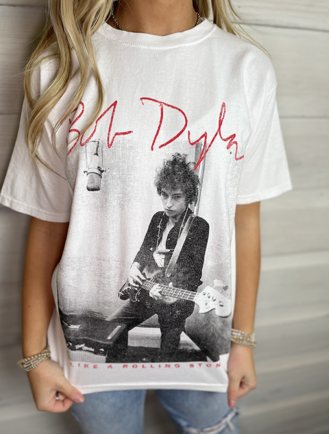 Bob Dylan Rolling Stone Tee White