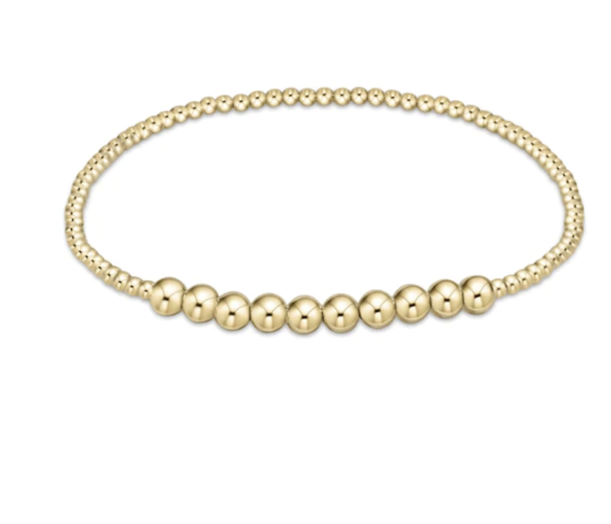E Newton Classic Gold Beaded Bliss 2mm Bead Bracelet 4mm Gold