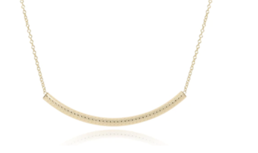E Newton 16" Necklace Gold - Bliss Bar Textured