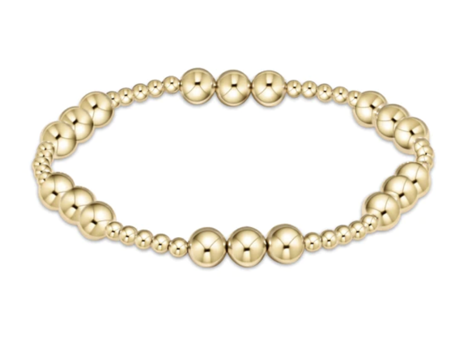 E Newton Extends Classic Joy Pattern 6mm Bead Gold