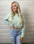Kelly Cropped LS Top Mint