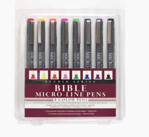 Bible Micro-Line Pens Set of 8