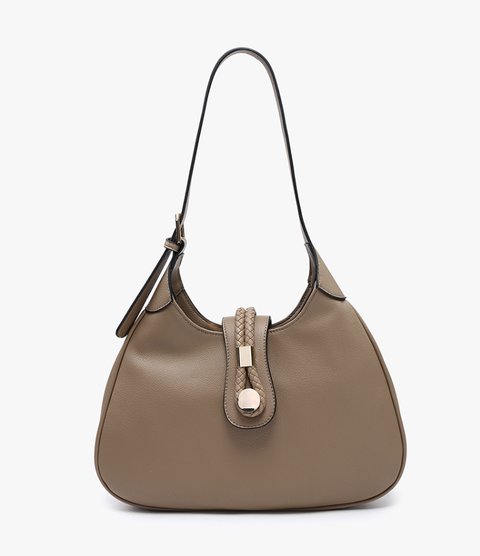 Jen & Co Hobo Style w Snap Closure Taupe