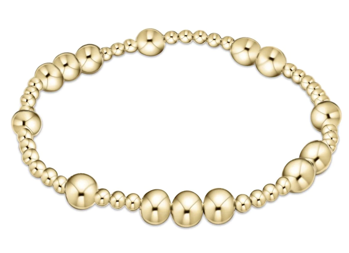 E Newton Extends Hope Unwritten 6mm Bead Bracelet Gold
