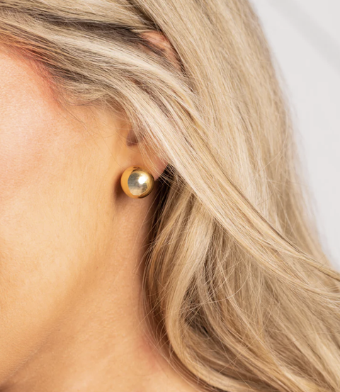 Michelle McDowell Grenada Shiny Gold Earrings Large