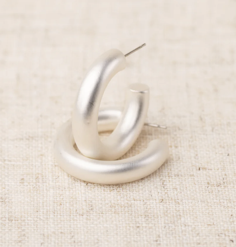 Michelle McDowell Sara Earrings Brushed Silver