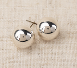 Michelle McDowell Grenada Shiny Silver Earrings Large