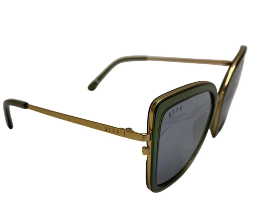Diff Clarisse Sunglasses Sage Crystal Grey
