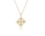E Newton 16" Necklace Gold Classic Beaded Signature Cross Encompass